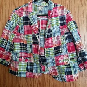 L.L. Bean Madras Plaid blazer